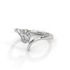 0.75 CT Oval Lab-Grown Diamond Open Curve Solitaire Ring