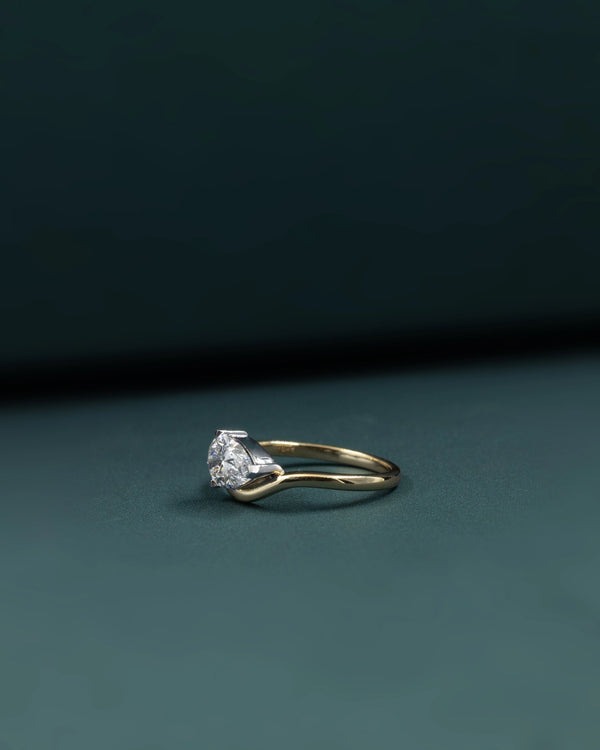 1.01 CT Pear Cut Lab-Grown Diamond Solitaire Engagement Ring