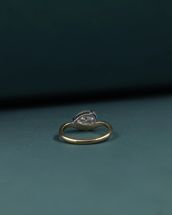 1.01 CT Pear Cut Lab-Grown Diamond Solitaire Engagement Ring