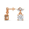 1.16 CT Round & Marquise Floral Drop CVD Lab-Grown Diamond Earrings