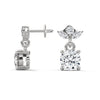 1.16 CT Round & Marquise Floral Drop CVD Lab-Grown Diamond Earrings