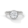 2.14 CT Round Cut Lab-Grown Diamond Bezel Halo Engagement Ring