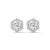 2.02 CT Round Halo Hexagon CVD Lab-Grown Diamond Earrings