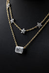 2.67 CTW Pear & Emerald Cut CVD Lab-Grown Diamond Layered Necklace