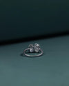2.74 CT Pear & Oval Lab-Grown Diamond Two Stone Ring