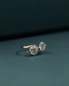 3.07 CTW Round Cut CVD Lab-Grown Diamond Bypass Open Ring