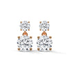 3.80 CT Round Brilliant CVD Lab-Grown Diamond Drop Stud Earrings