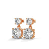 3.80 CT Round Brilliant CVD Lab-Grown Diamond Drop Stud Earrings