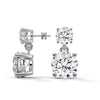 3.80 CT Round Brilliant CVD Lab-Grown Diamond Drop Stud Earrings