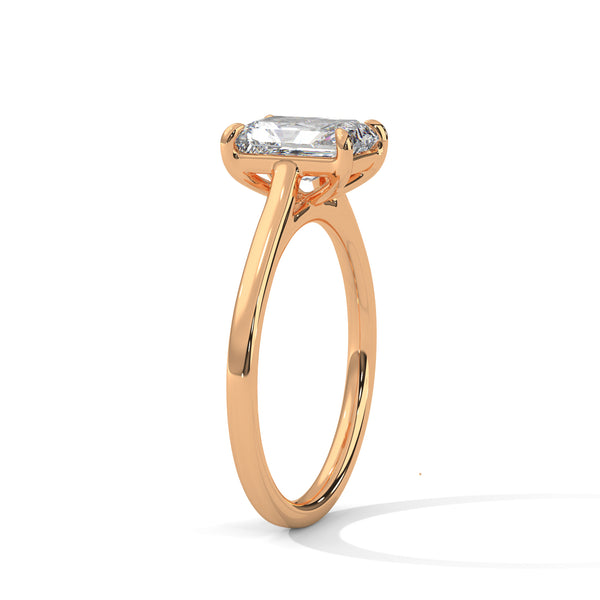 1.75 CT Emerald Cut Lab-Grown Diamond Solitaire Ring