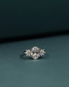 2.89 CTW Oval Cut Lab-Grown Diamond Floral Solitaire Ring