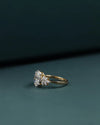 2.89 CTW Oval Cut Lab-Grown Diamond Floral Solitaire Ring