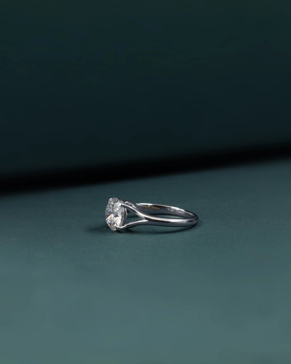 2.04 CT Round Cut Solitaire CVD Lab-Grown Diamond Engagement Ring