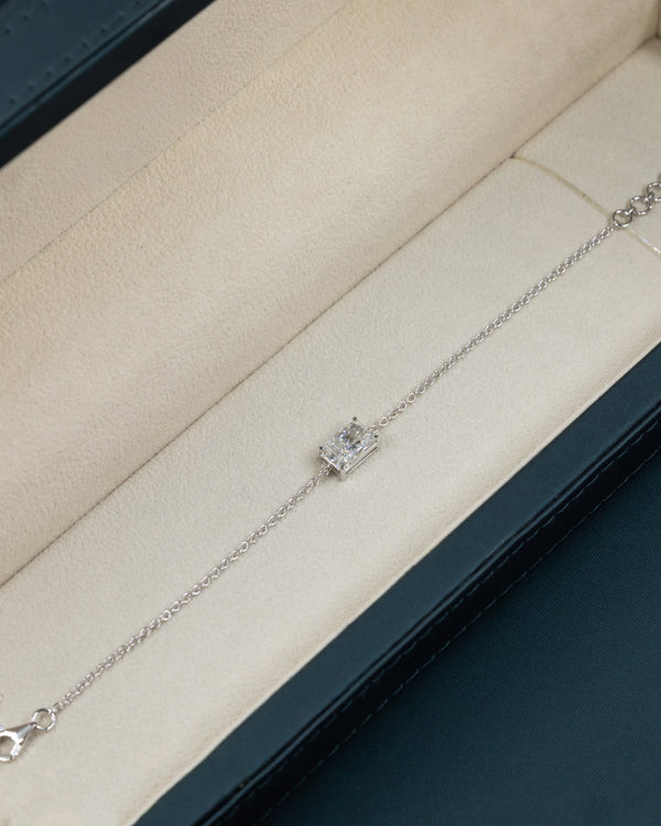 2.03 Carat Emerald Cut Lab-Grown Diamond Solitaire Bracelet