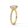 1.97 CT Emerald Cut Lab-Grown Diamond Pave Engagement Ring