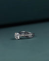 2.39 CT Round Cut Pave Solitaire CVD Lab-Grown Diamond Engagement Ring