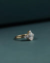 2.41 Carat Pear Cut Three-Stone CVD Lab-Grown Diamond Ring