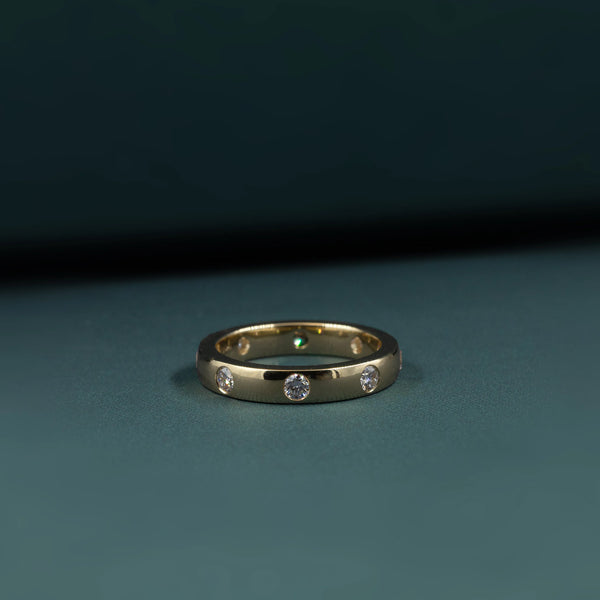 1.14 CTW Round Cut Bezel-Set CVD Lab-Grown Diamond Band Ring