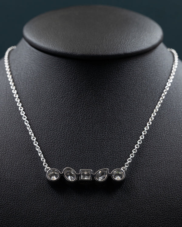 3.23 CTW Multi-Shape Bezel Set Lab-Grown Diamond Necklace