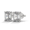 2.00 CT Emerald Cut CVD Lab-Grown Diamond Stud Earrings