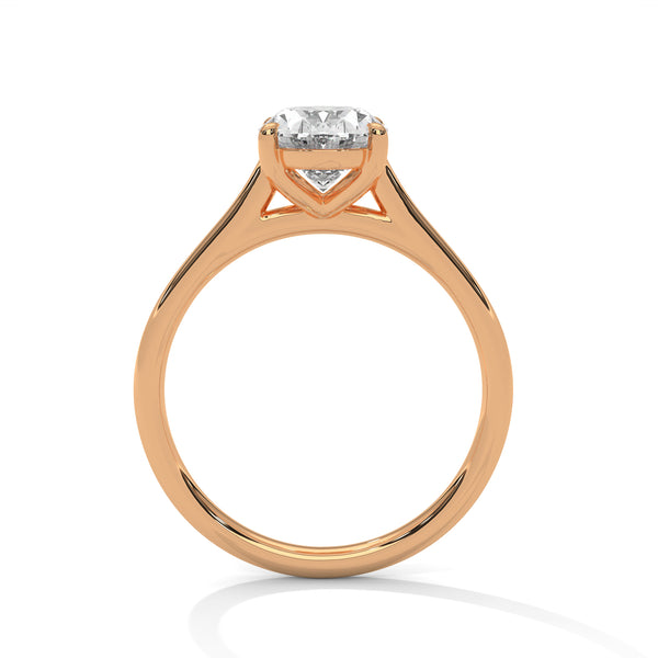 2.00 CT Oval Cut Lab-Grown Diamond Solitaire Engagement Ring