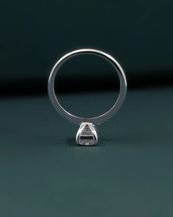 1.09 CT Radiant Emerald Cut Diamond Solitaire Ring
