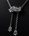 3.89 CTW Pear & Emerald Cut Lab-Grown Diamond Drop Necklace
