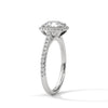 2.36 CT Total Round Cut Lab-Grown Diamond Cushion Halo Engagement Ring