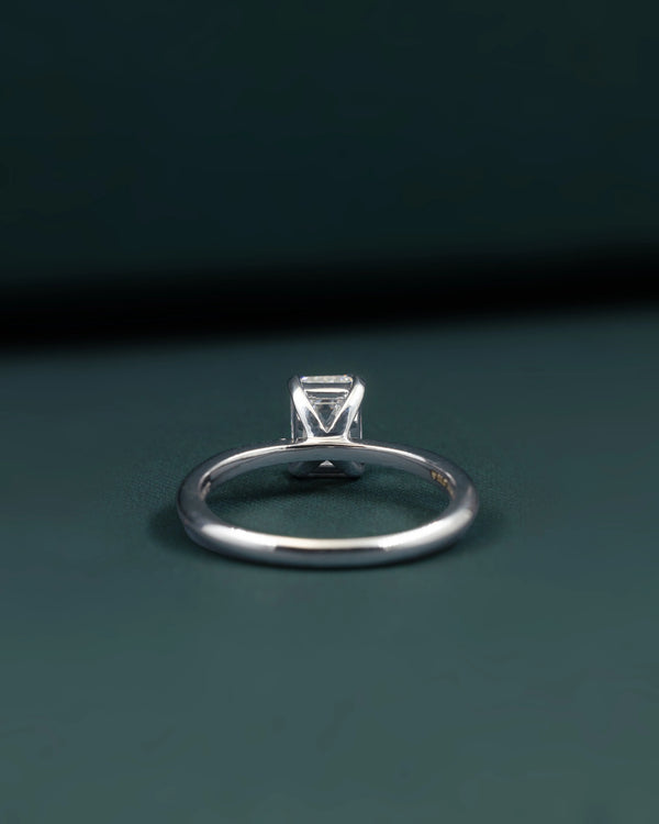 1.21 CT Emerald Cut CVD Lab-Grown Diamond Solitaire Ring