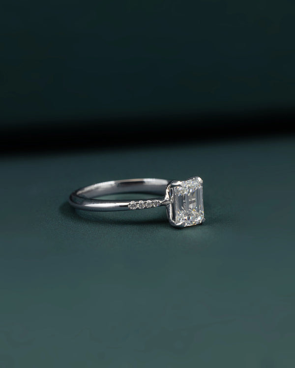1.21 CT Emerald Cut CVD Lab-Grown Diamond Solitaire Ring