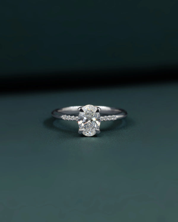 1.07 CTW Oval Cut CVD Lab-Grown Diamond Solitaire Ring