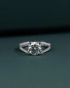 2.57 CTW Round Cut Diamond Split Shank Engagement Ring