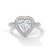 2.16 CT Heart Shape Lab-Grown Diamond Halo Ring