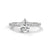 1.50 CT Pear & Round Lab-Grown Diamond Solitaire Ring with Pavé Band