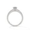 1.50 CT Pear & Round Lab-Grown Diamond Solitaire Ring with Pavé Band