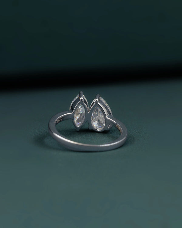 2.58 CTW Toi et Moi Pear & Marquise Cut Lab-Grown Diamond Ring
