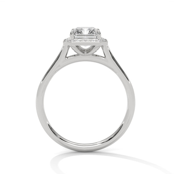 1.90 CT Emerald Cut Lab-Grown Diamond Halo Engagement Ring