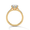 2.22 CT Total Round Lab-Grown Diamond Solitaire Ring with Pave Band