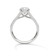 2.13 CT Cushion Cut Lab-Grown Diamond Pave Solitaire Ring