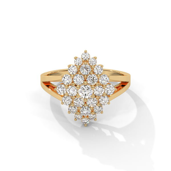 1.07 CT Round Lab-Grown Diamond Cluster Statement Ring