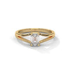 1 CT Emerald Cut Lab-Grown Diamond Minimal Split Shank Ring