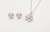 8.90 CT Round & Pear Lab-Grown Diamond Floral Pendant & Earring Set