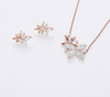 2.29 CT Marquise & Round Lab-Grown Diamond Floral Pendant & Earring Set