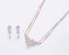 13.60 CT Pear & Round Lab-Grown Diamond Statement Pendant & Earring Set