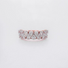 1.50 CT Total Pear Lab-Grown Diamond Double Row Band Ring