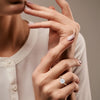 2.22 CT Round Cut Lab-Grown Diamond Pave Engagement Ring