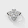 1.07 CT Round Lab-Grown Diamond Cluster Statement Ring