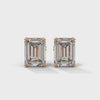 2.00 CT Emerald Cut CVD Lab-Grown Diamond Stud Earrings