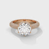 5.17 CT Round Lab-Grown Diamond Micro Pave Halo Solitaire Ring