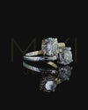 3.07 CTW Round Cut CVD Lab-Grown Diamond Bypass Open Ring